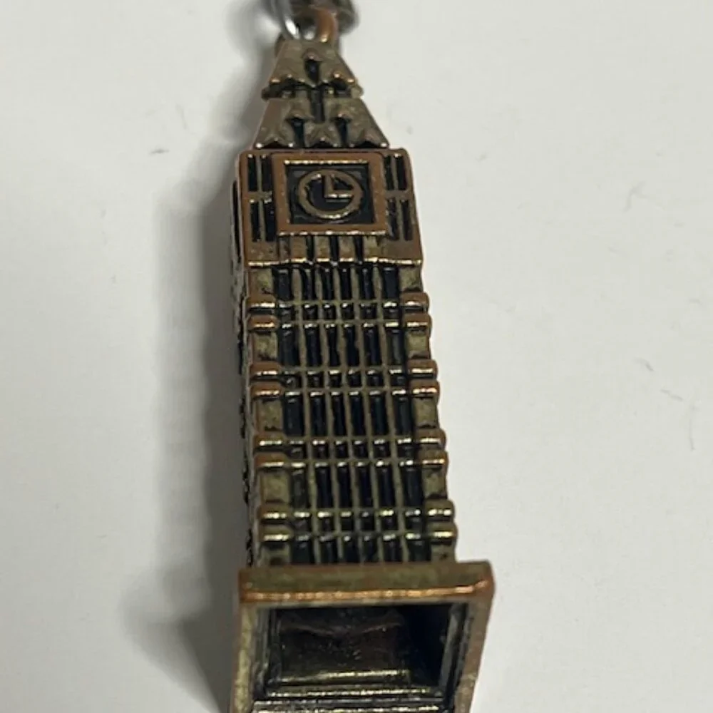 Miniature Metal Clock Tower Big Ben Keychain Keyring Charm